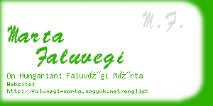 marta faluvegi business card